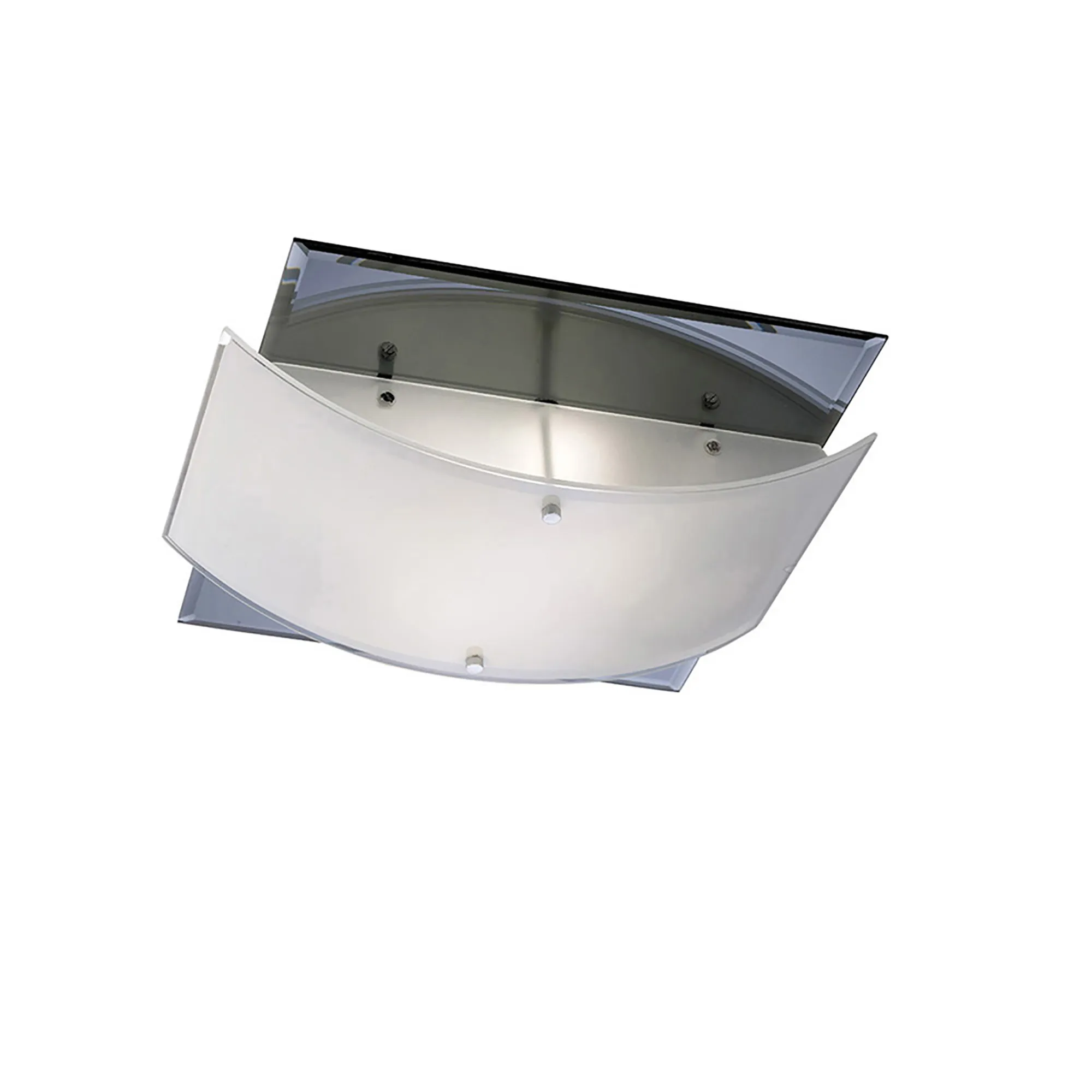 IL30991  Vito Glass Square  Flush Ceiling 2 Light